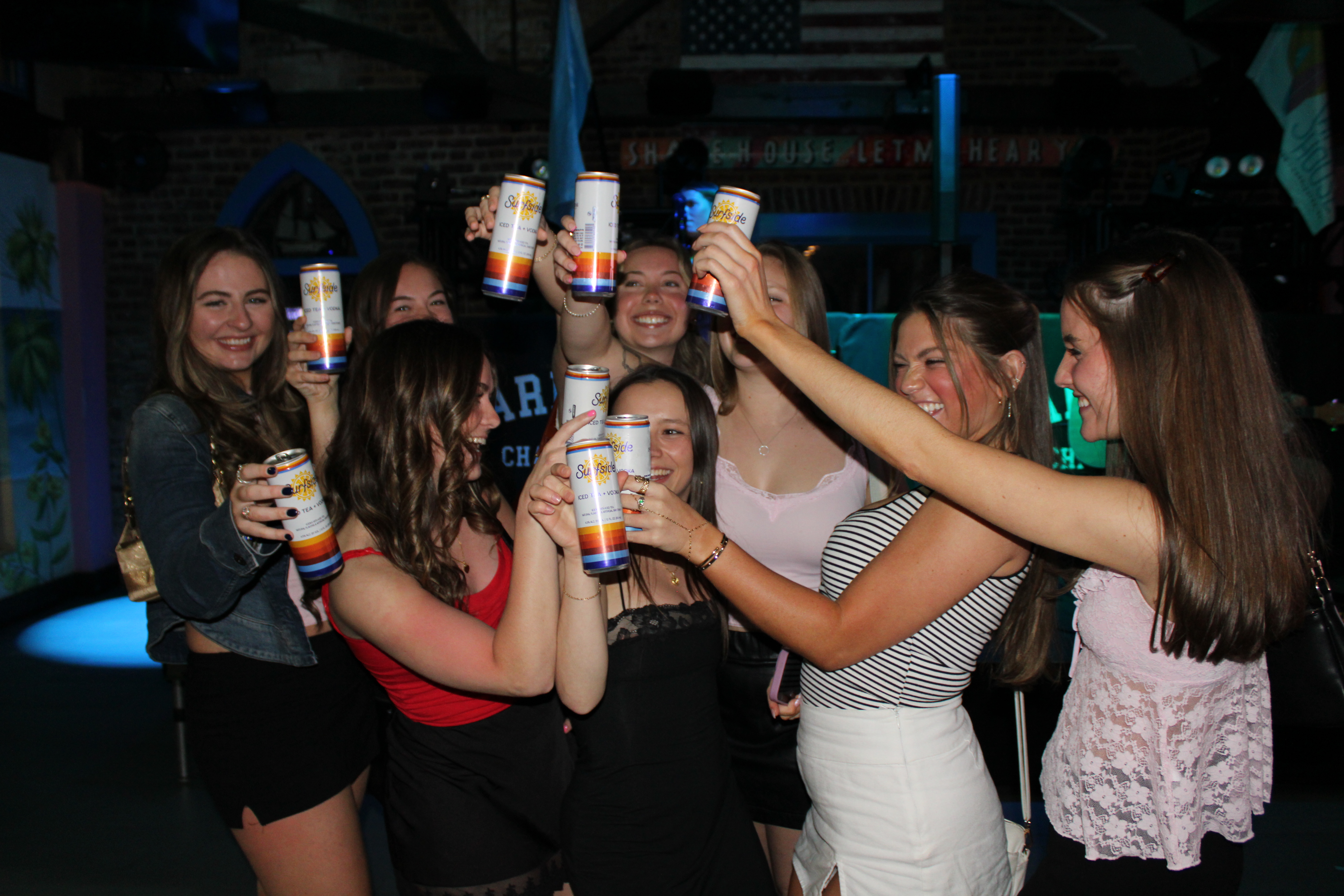 girls partying and dancing