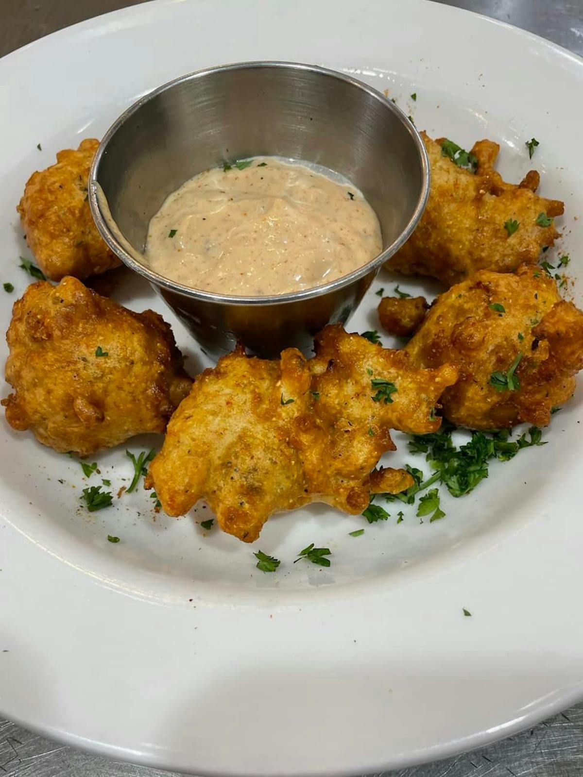 a plate of food on a table