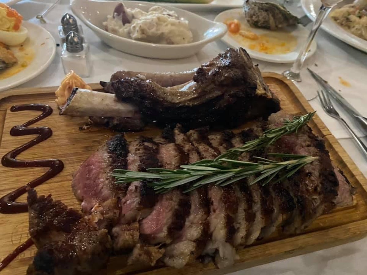 a plate of food on a table