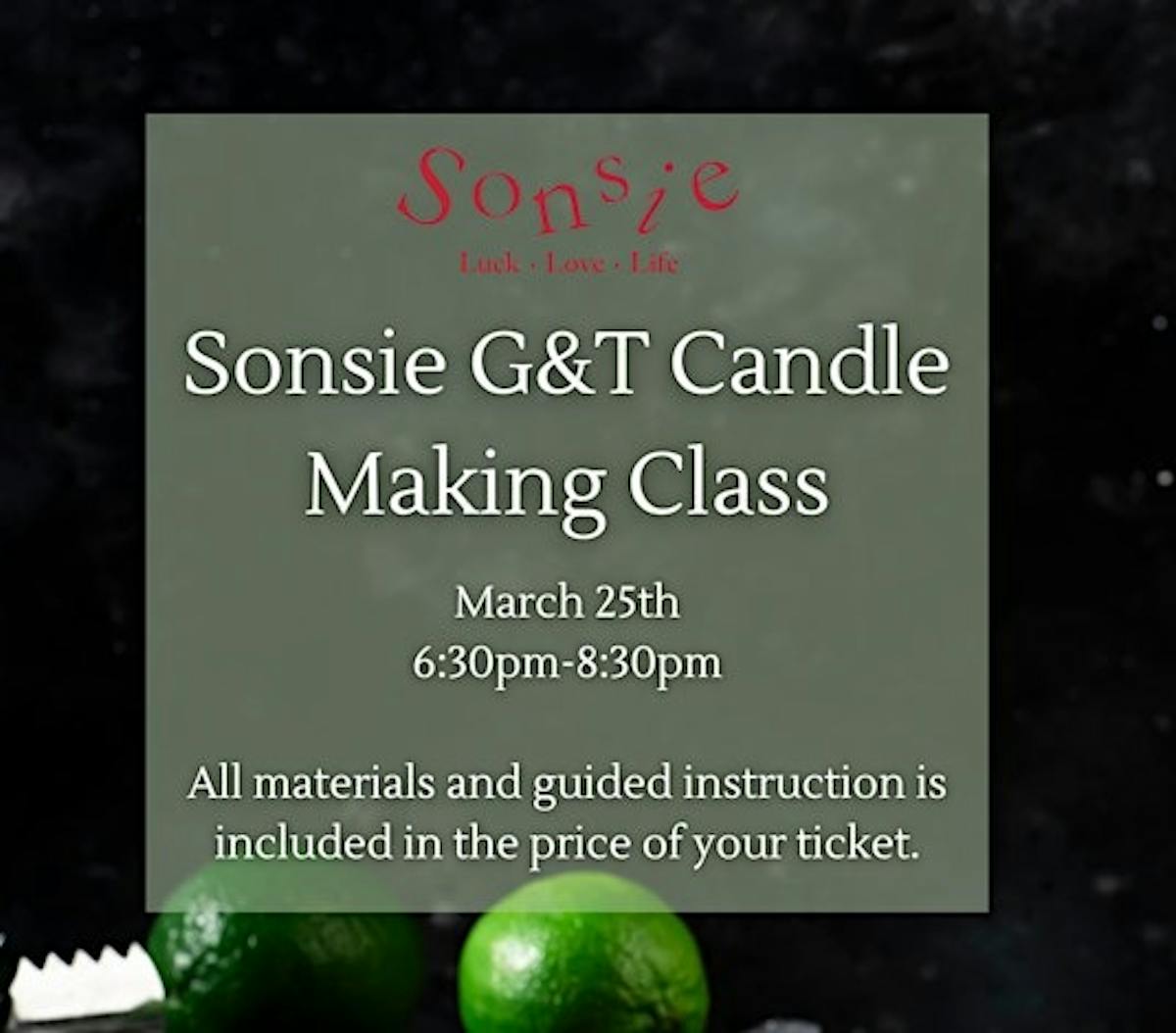 sonsie candle making class