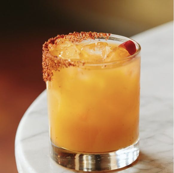 a spicy mango margarita