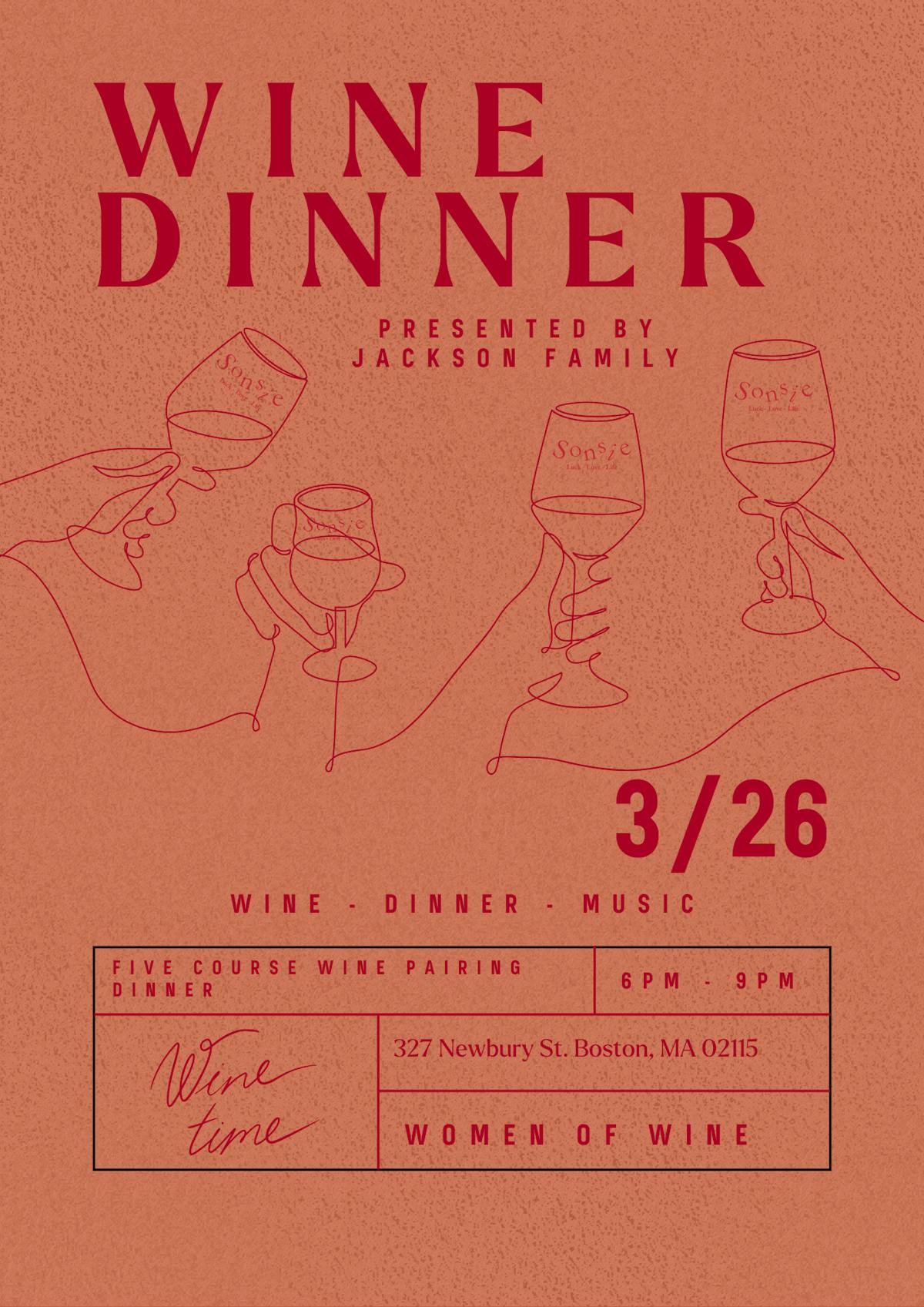 Women of Wine Pairing Dinner Presented by Jackson Family