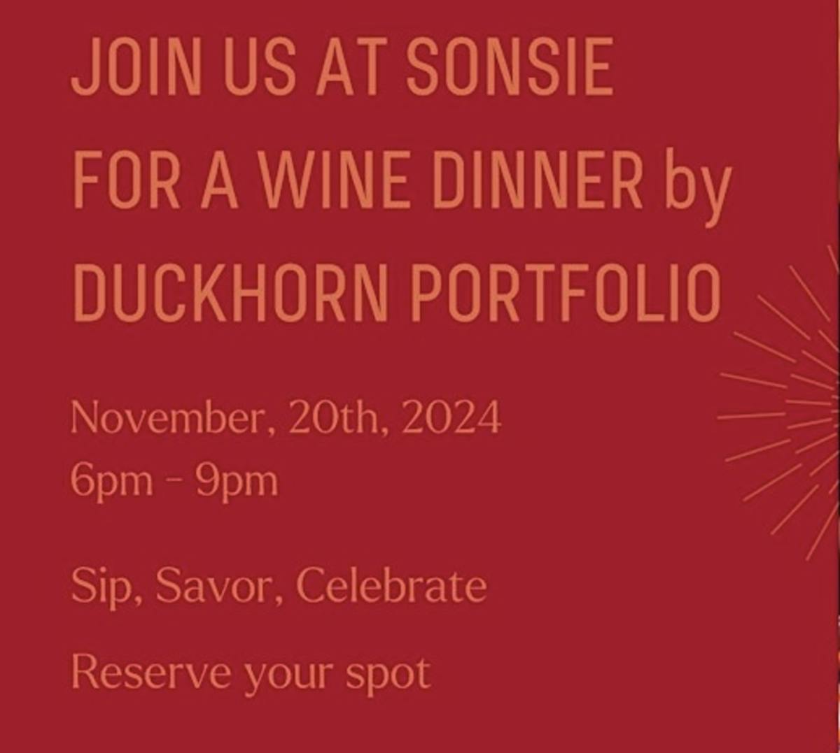 duckhorn wine dinner