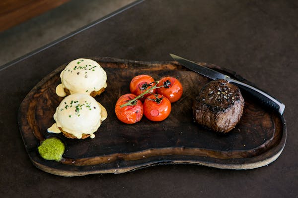 a close up of food on a table