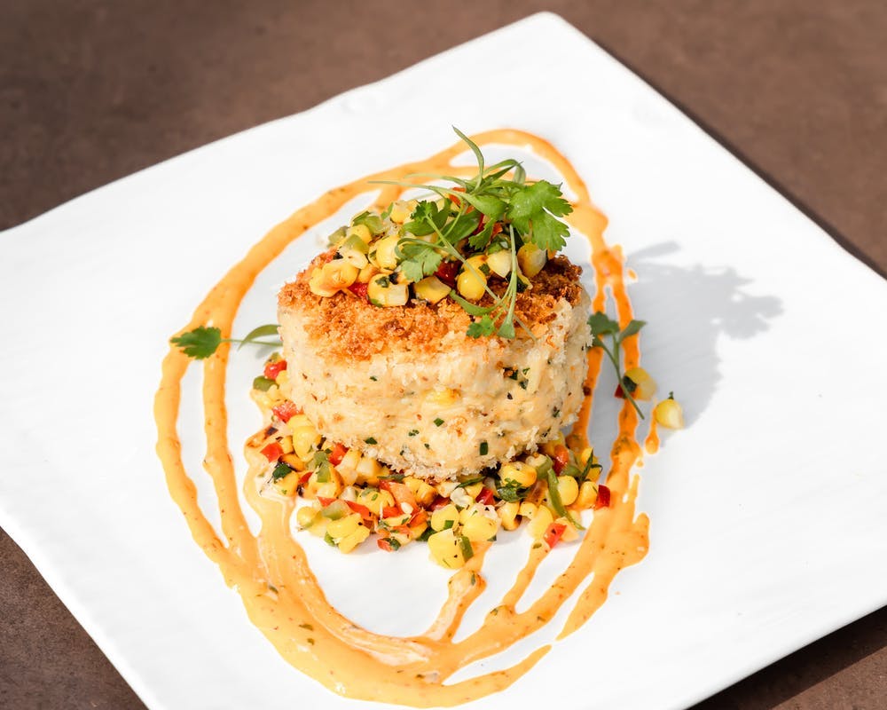 a plate of food on a table