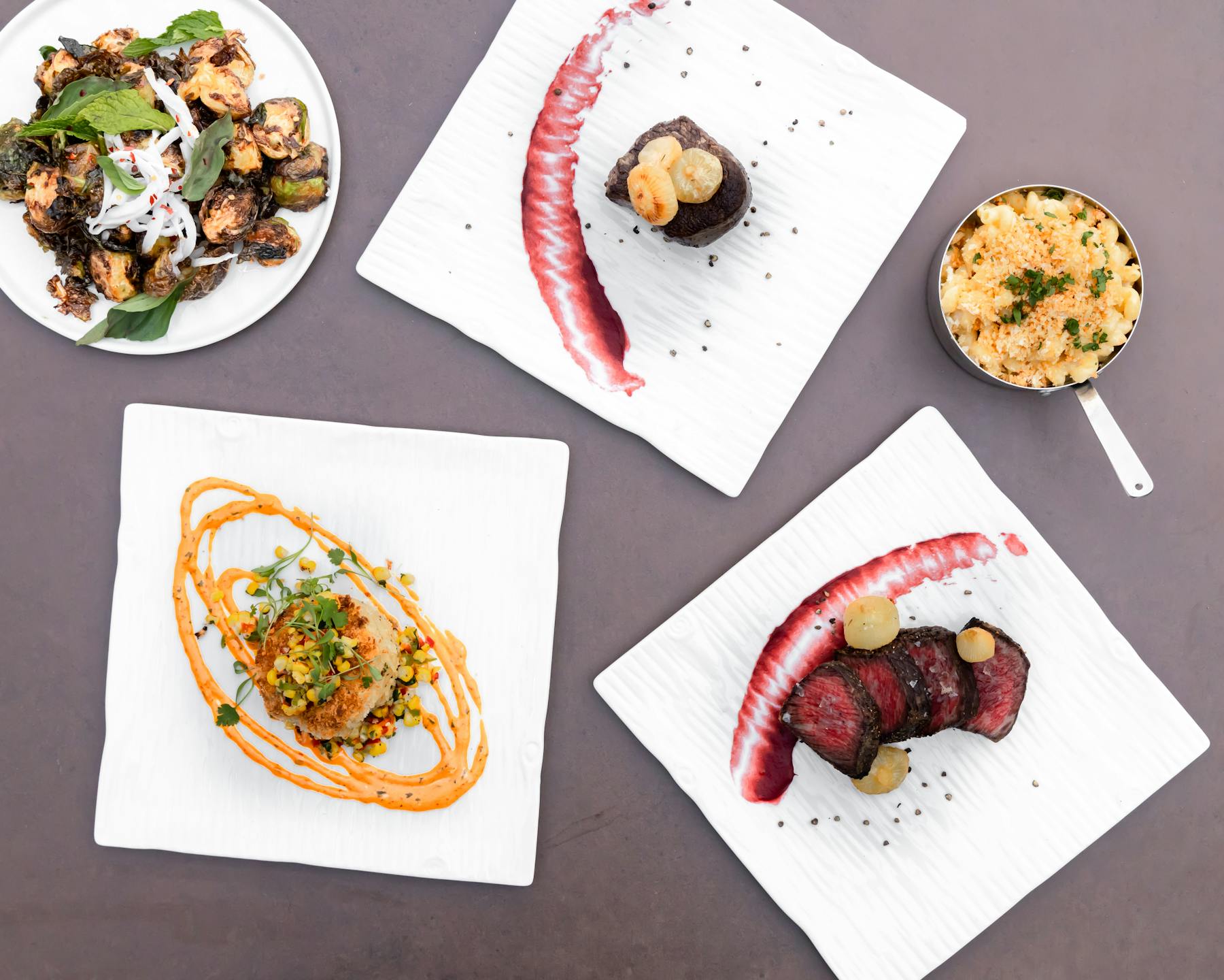a box filled with different types of food on a table