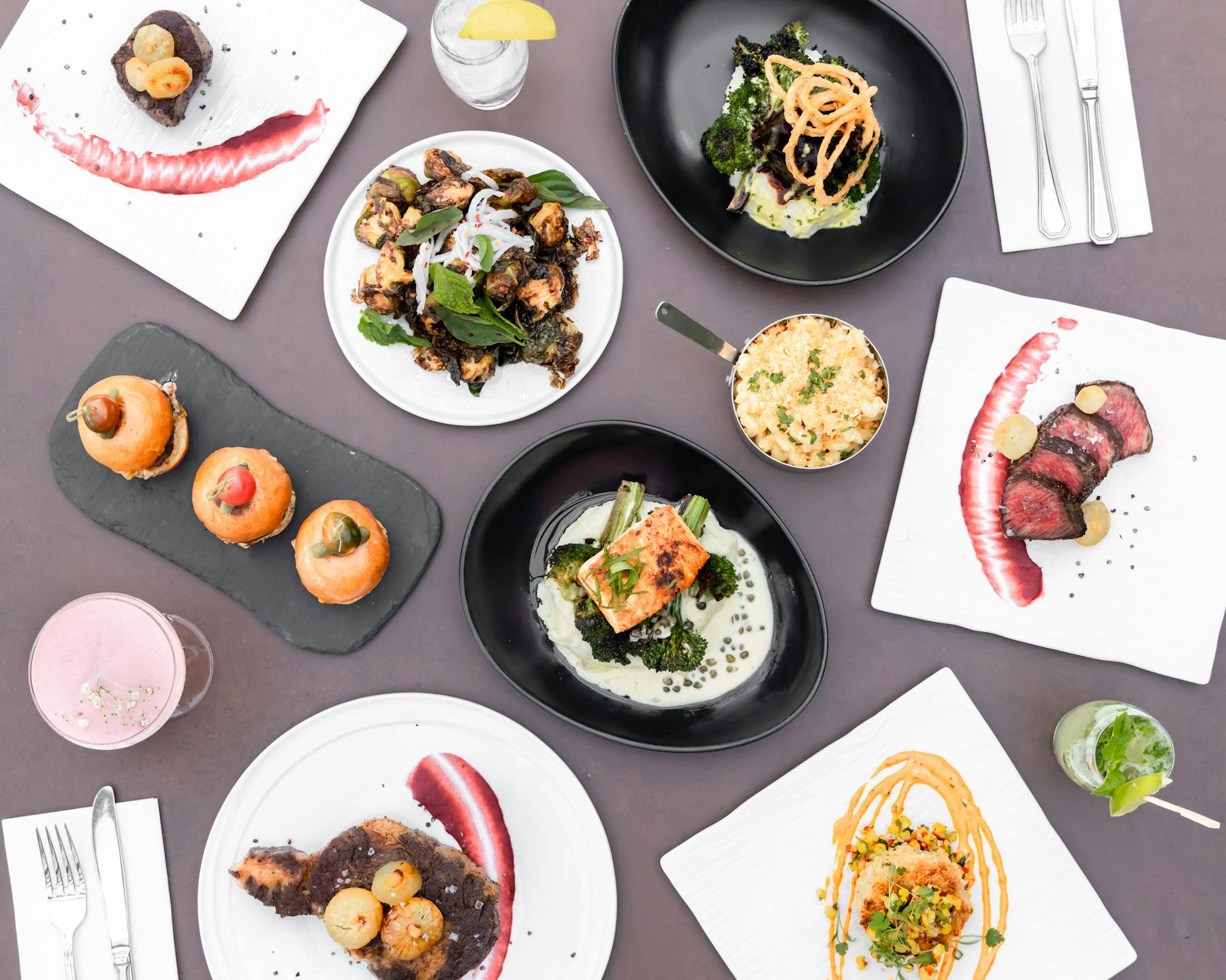 a bunch of different types of food on a plate