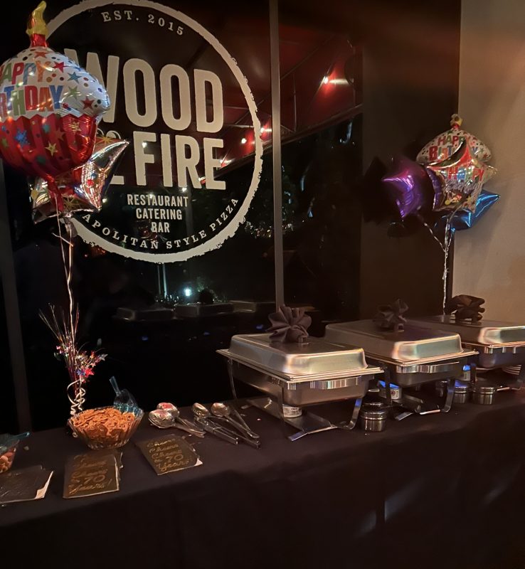 a catering table