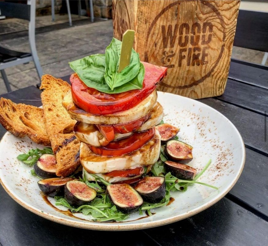 a plate of food on a table