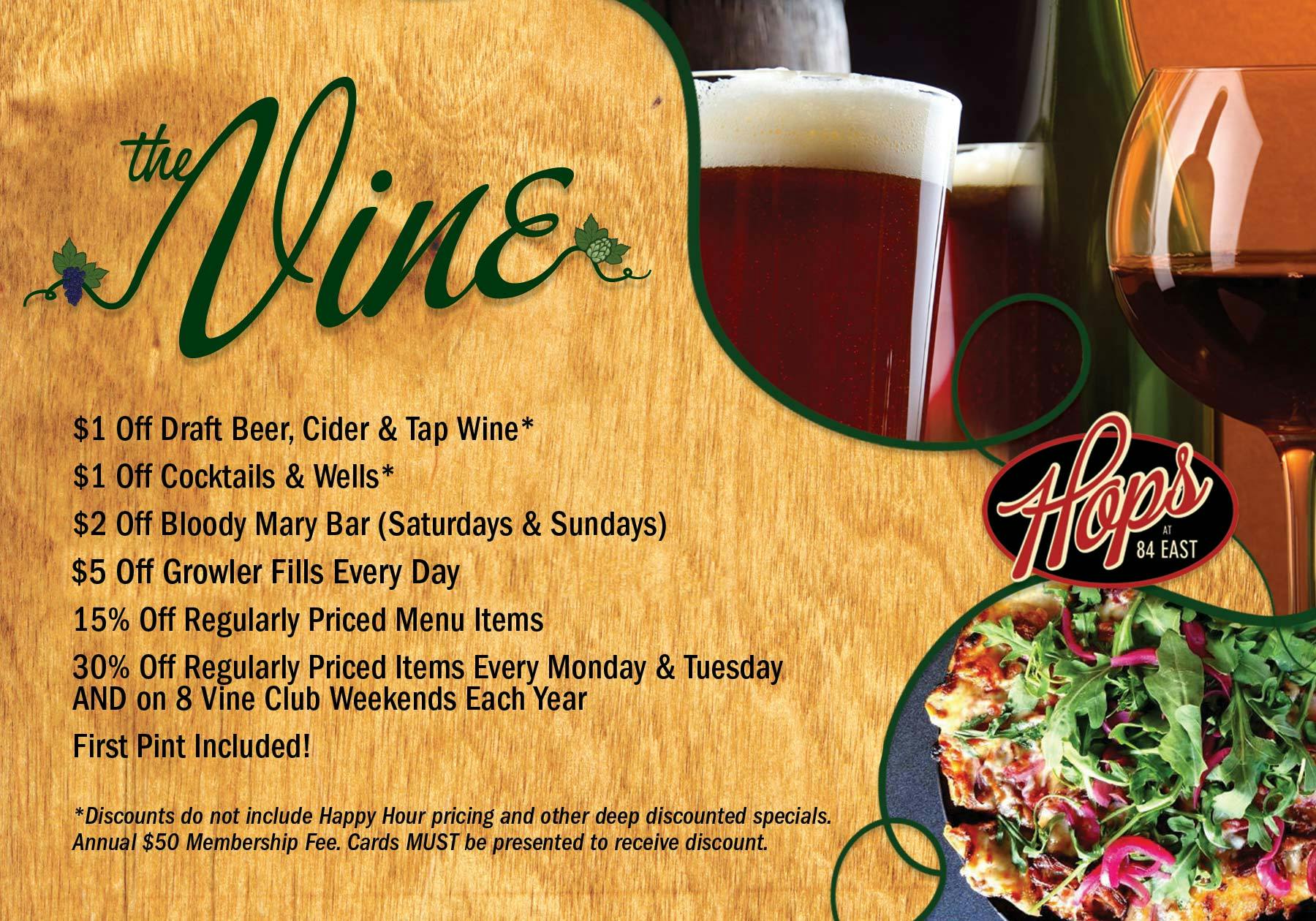 Vine Club Membership | Hops at 84 East