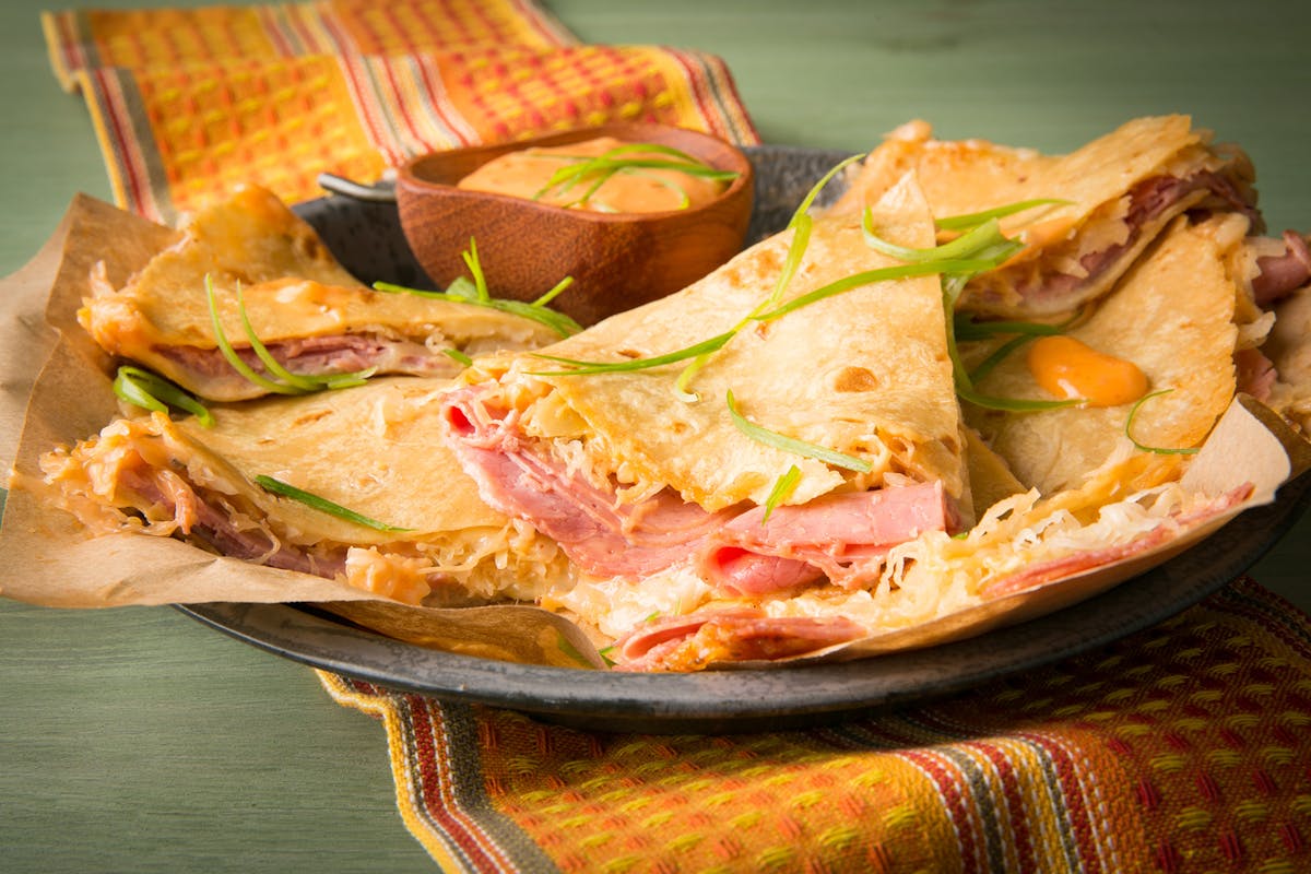 a close up of a sandwich on a plate