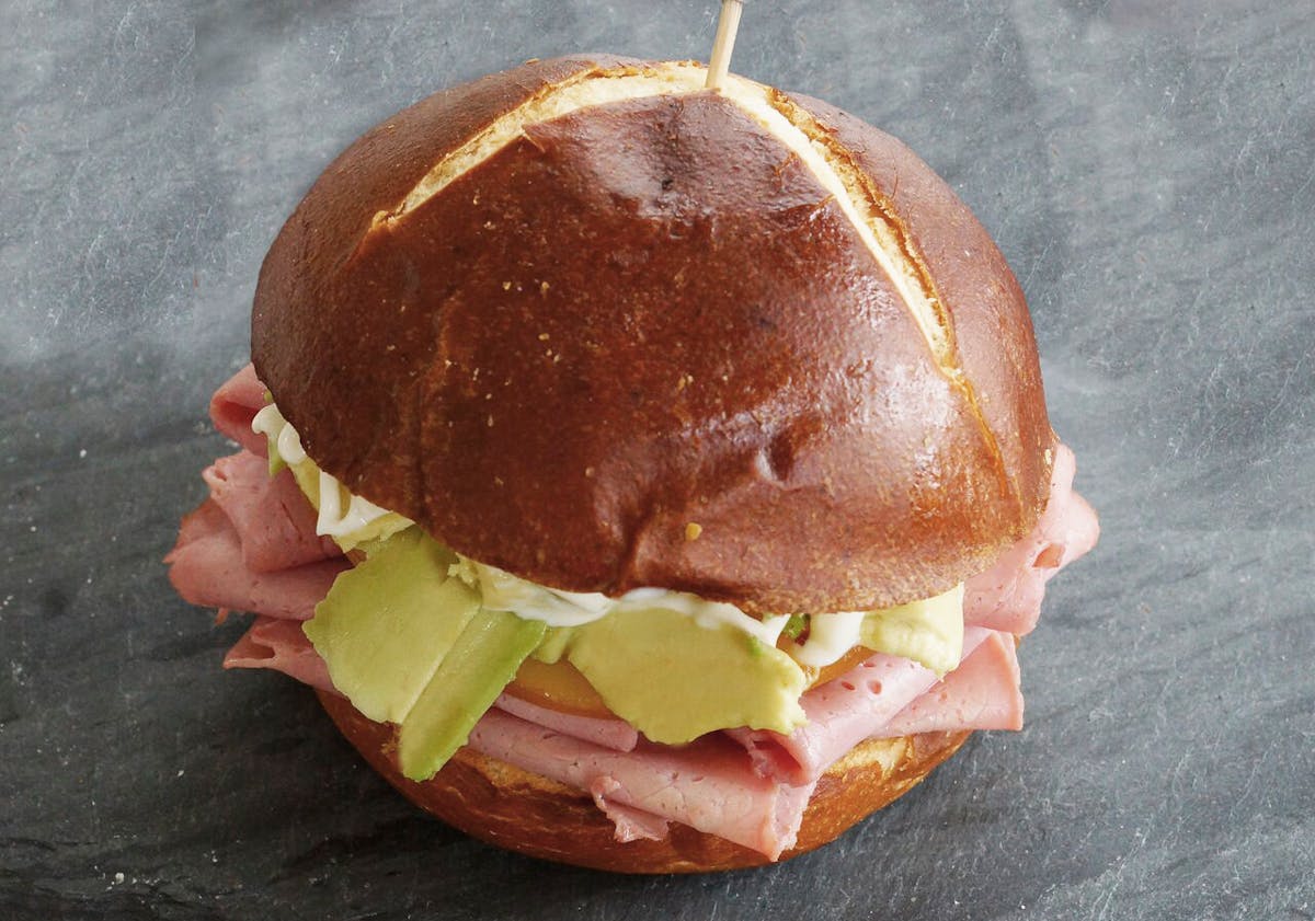a close up of a sandwich