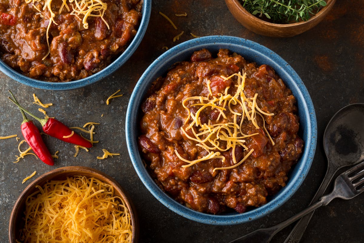 a bowl of food on a table