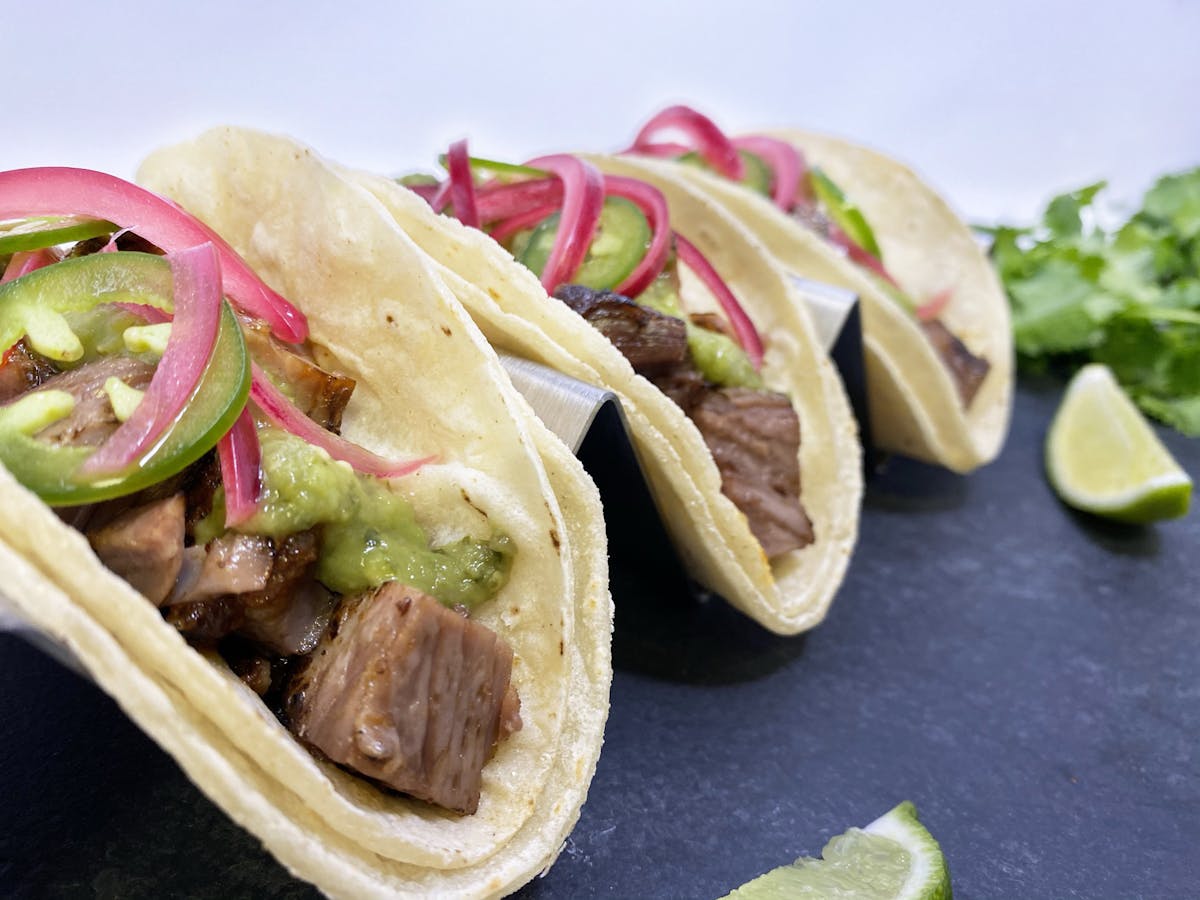 a close up of food
