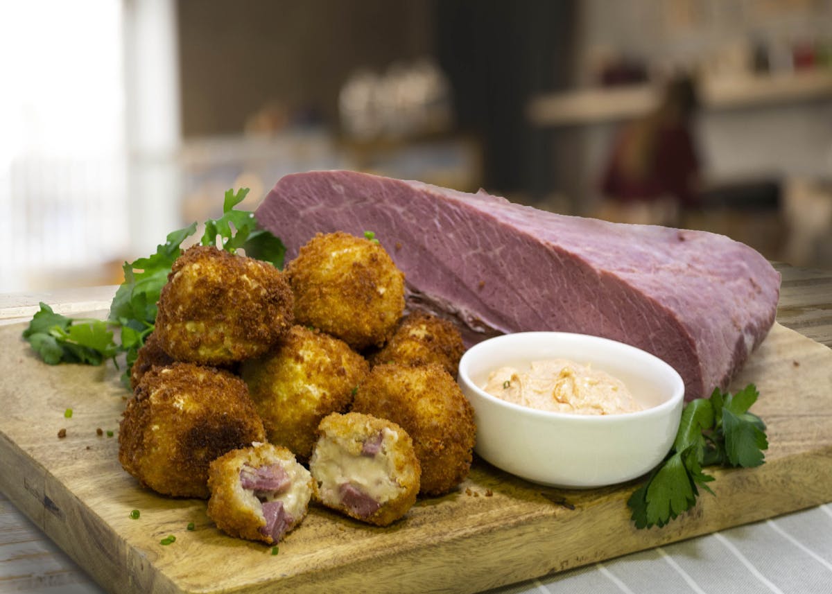 a close up of food on a table