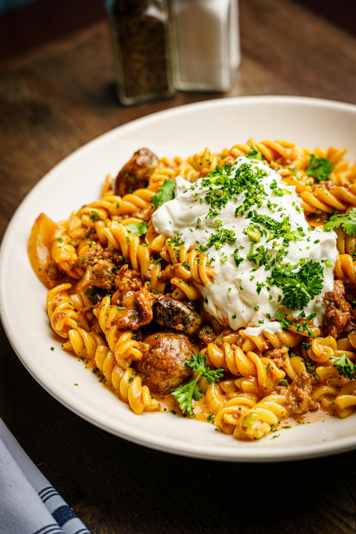 a plate of food on a table