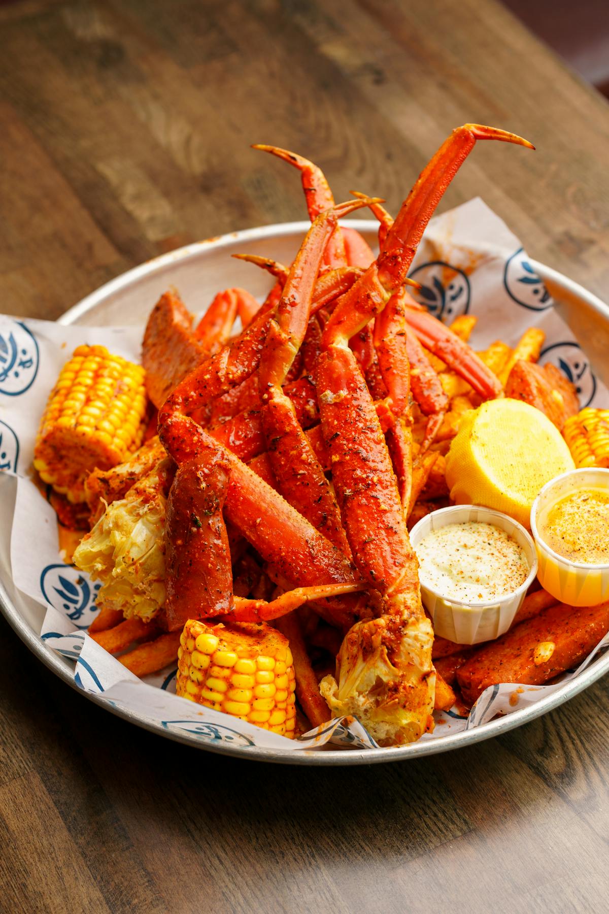 a plate of food on a table