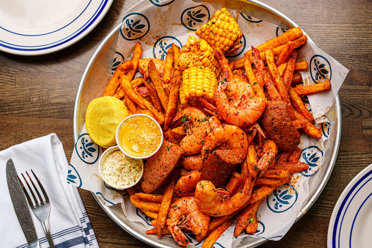 a plate of food on a table