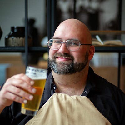 a man wearing glasses