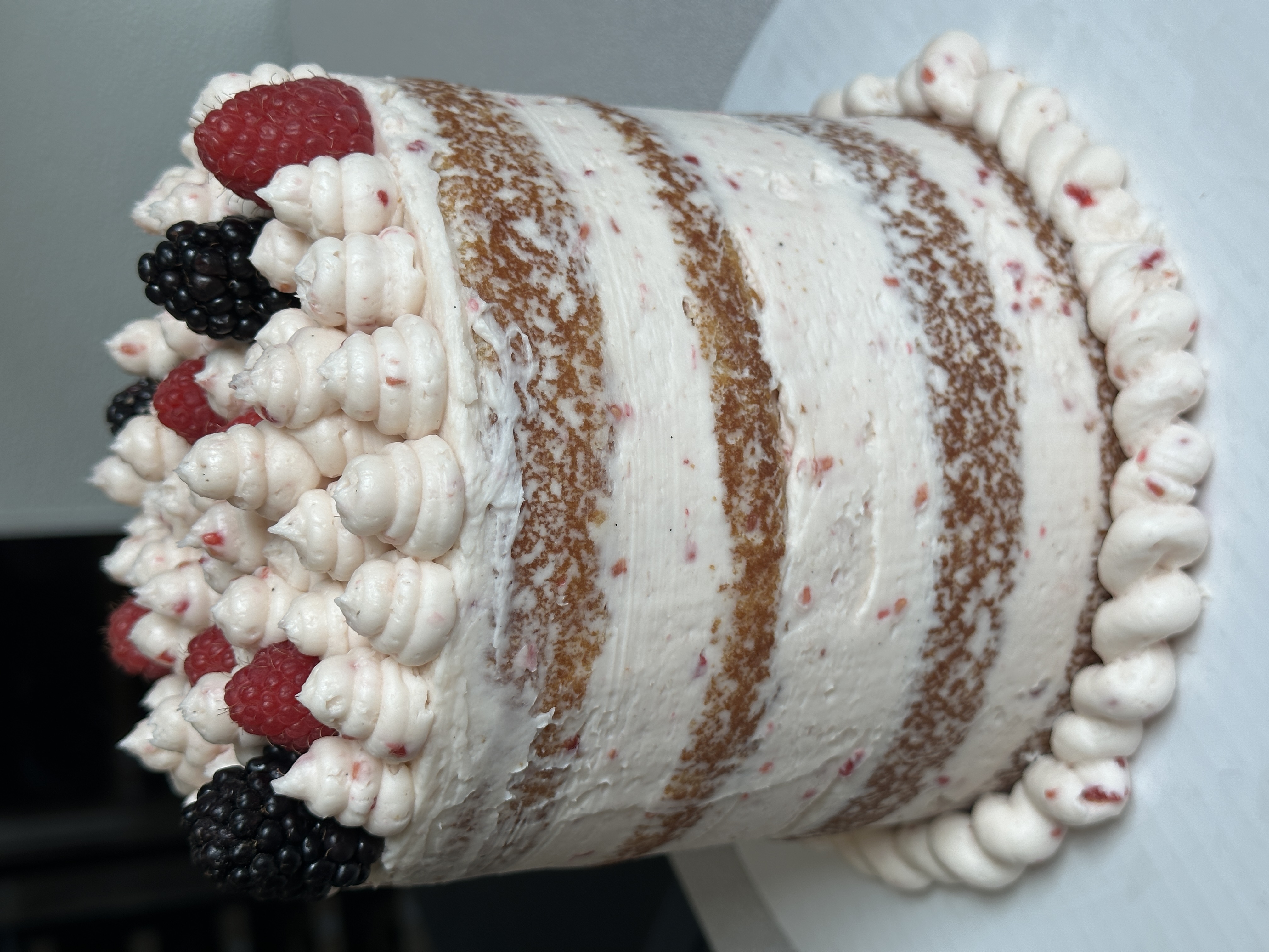 a large chocolate cake on a plate