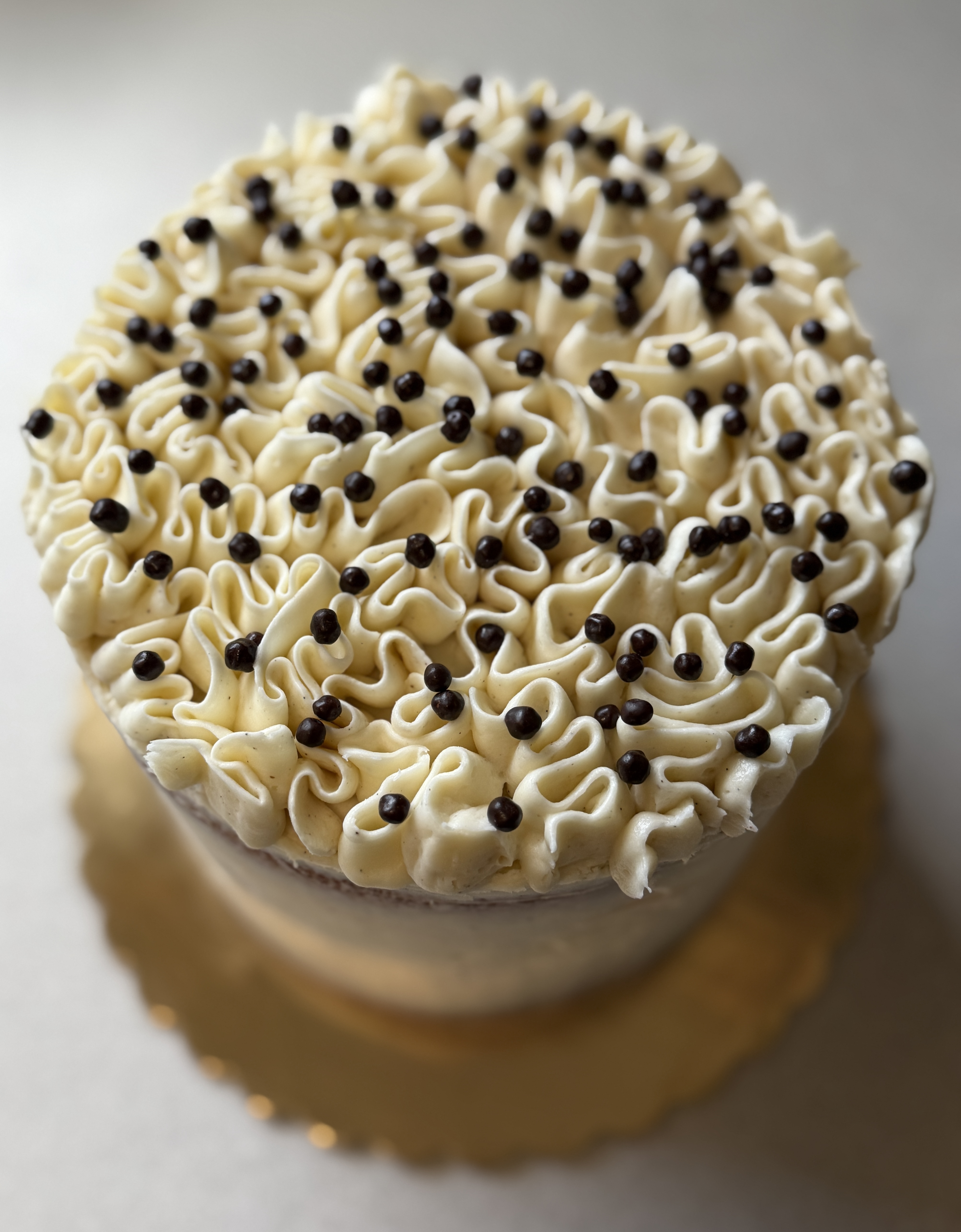 a close up of a chocolate cake