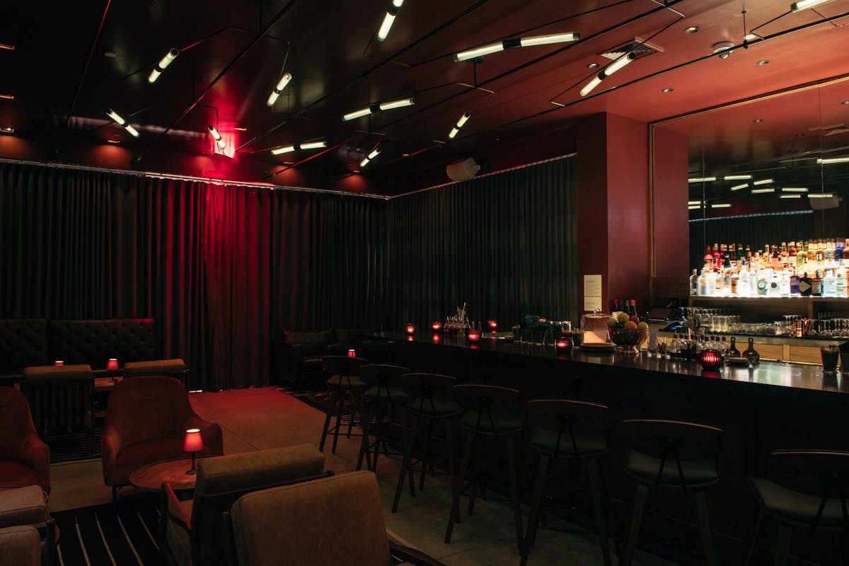 a group of people in a room