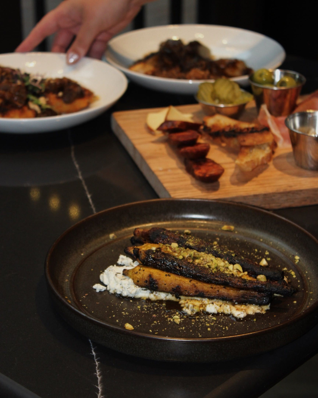 a plate of food on a table