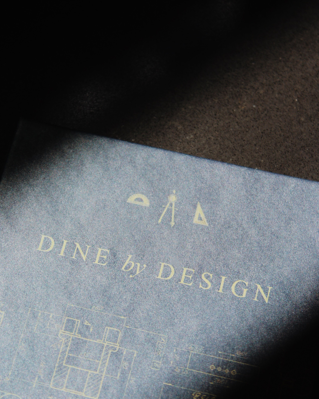 a blue book with white text and a triangle on it