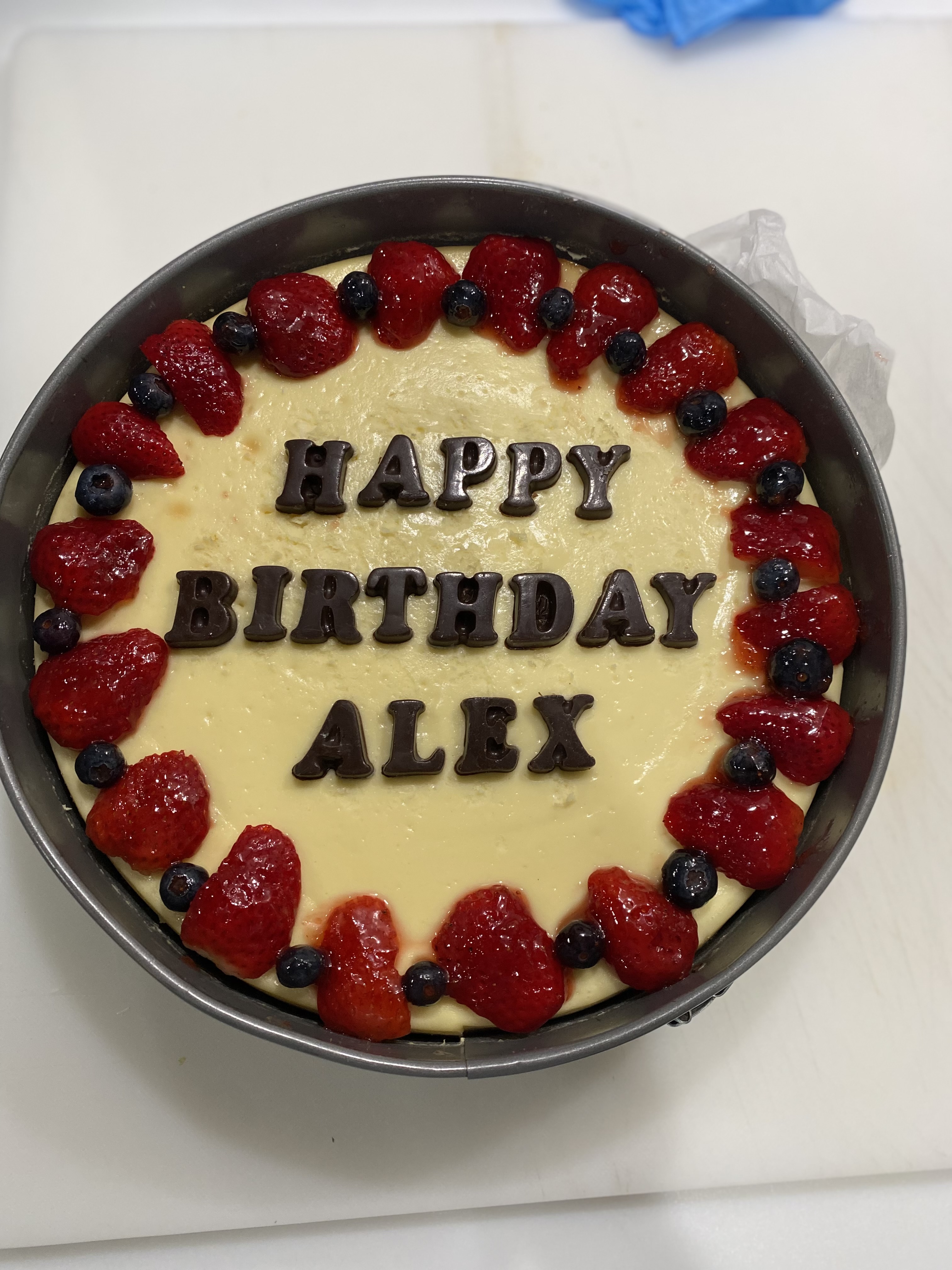 a plate of food with a birthday cake