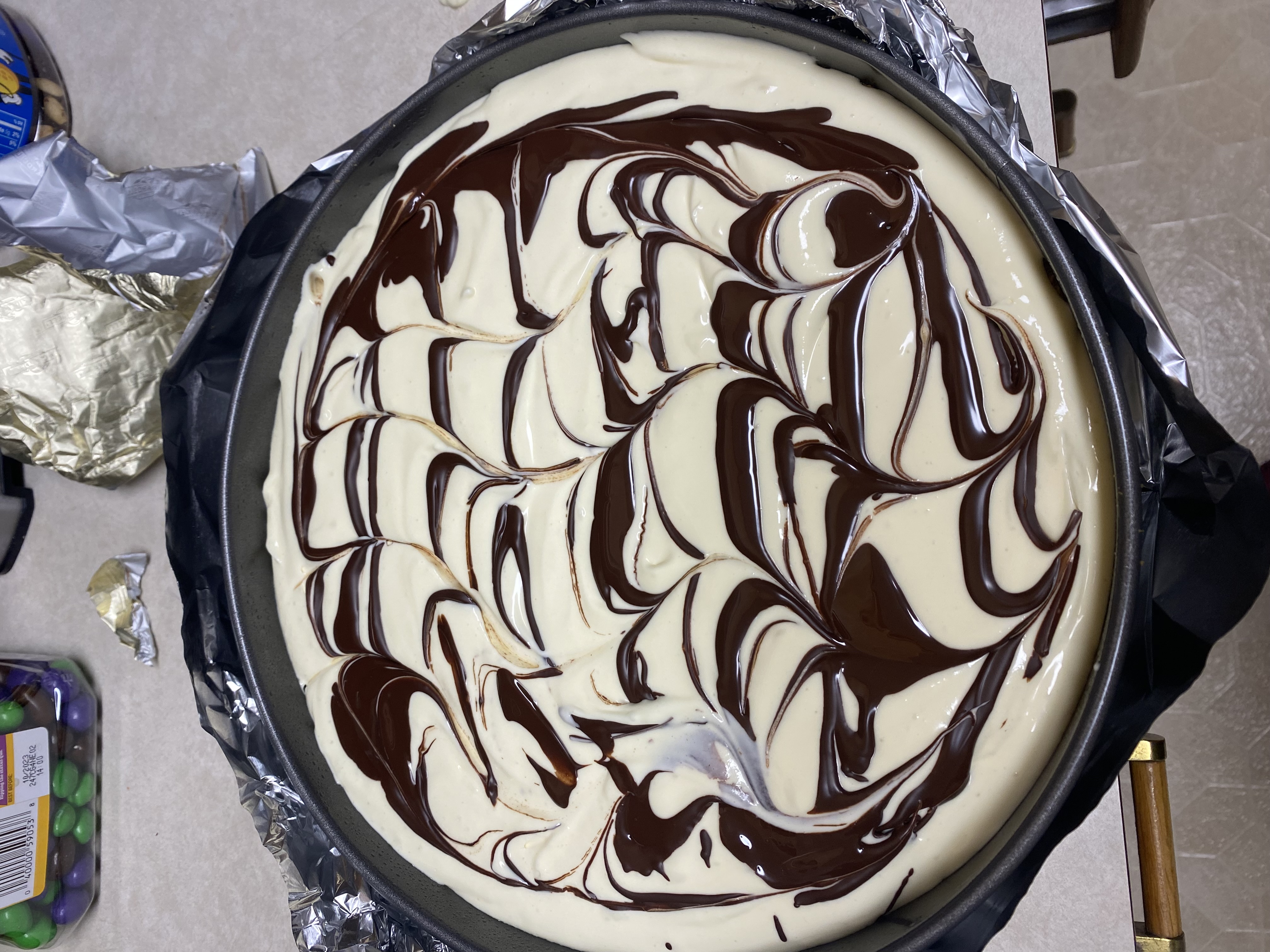 a large chocolate cake sitting on top of a table