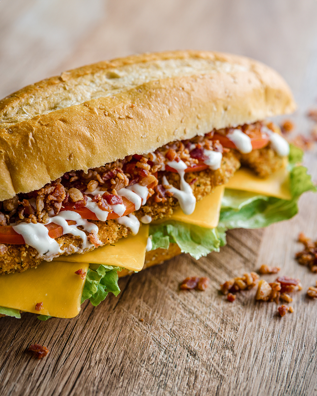 a sandwich cut in half