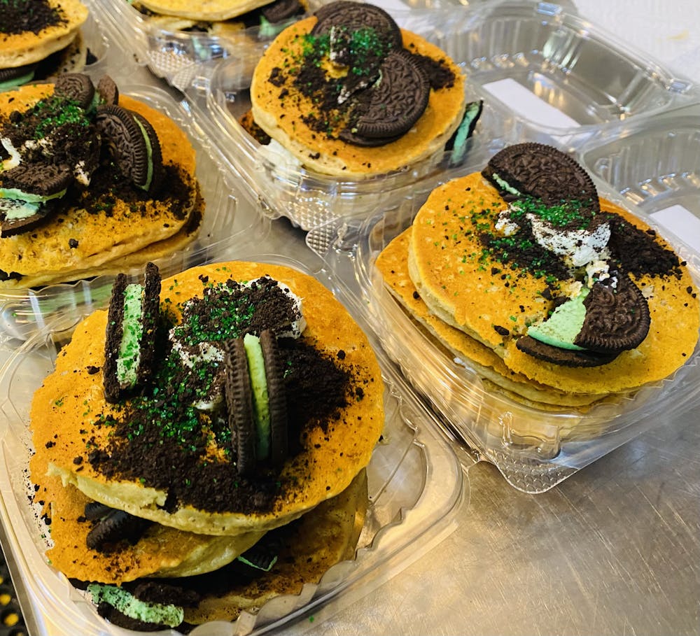 a piece of cake sitting on top of a table