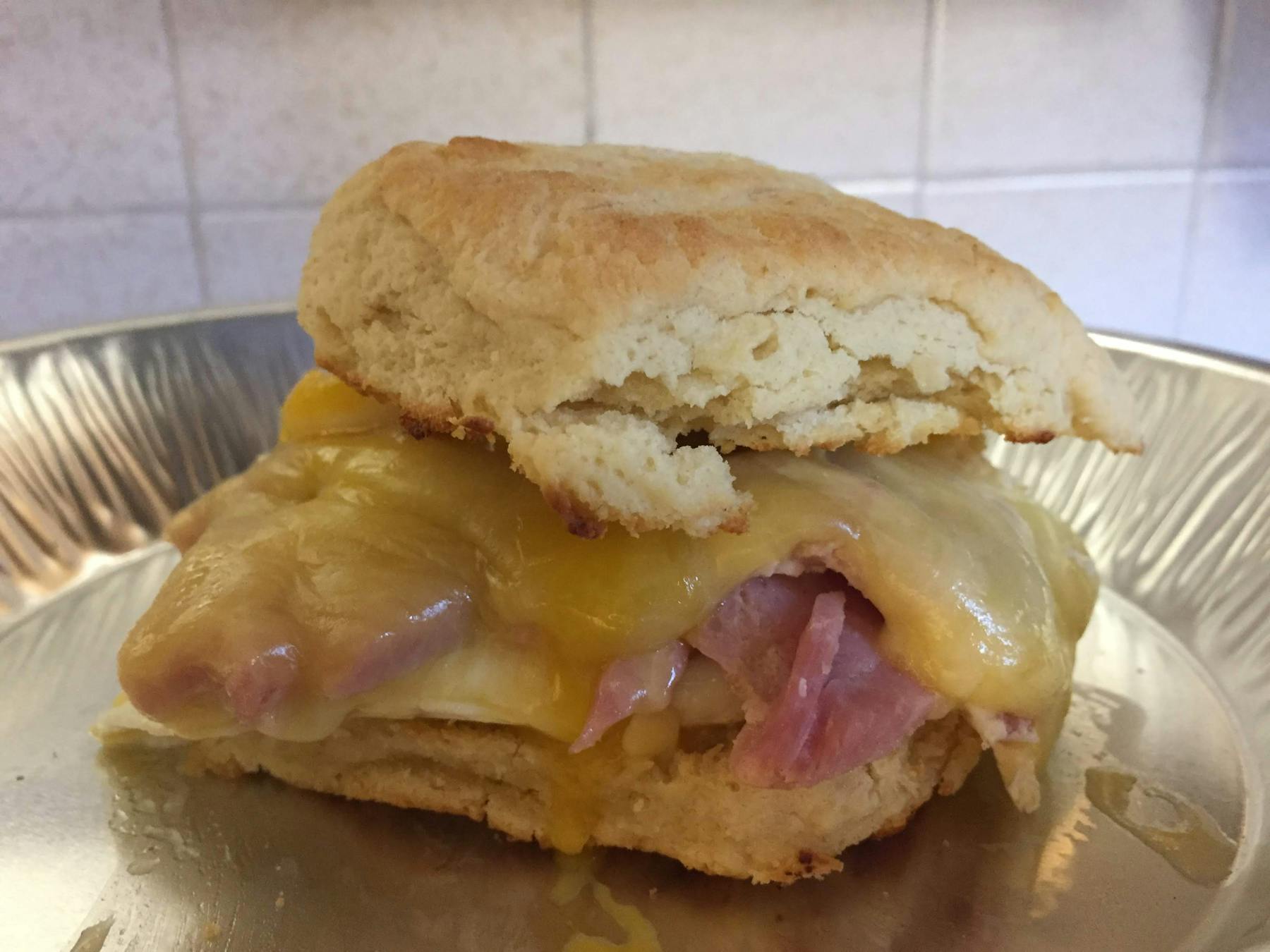 a close up of a sandwich