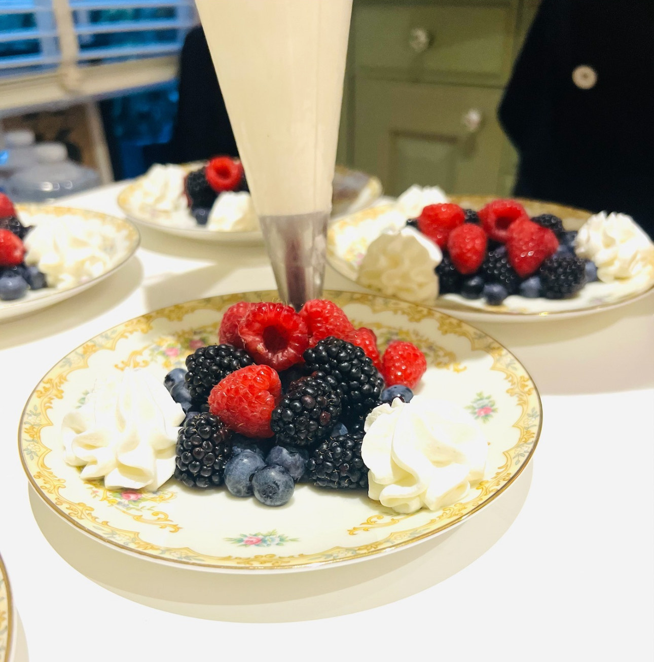 a plate of birthday cake on a table