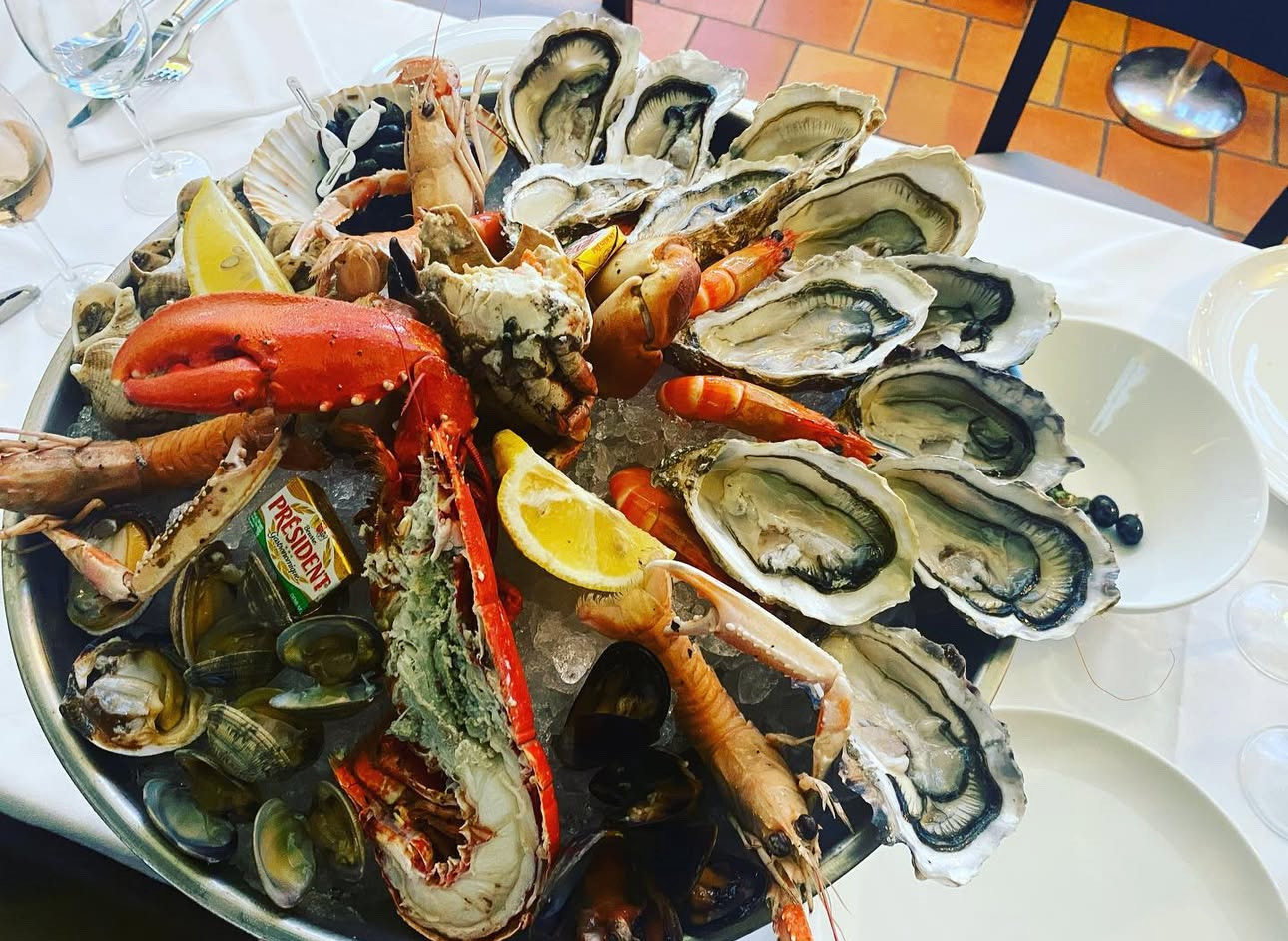 a plate of food on a table