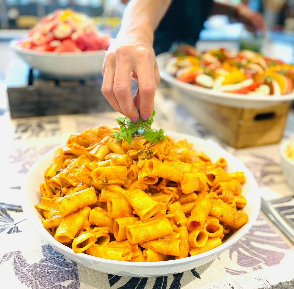 a plate of food on a table