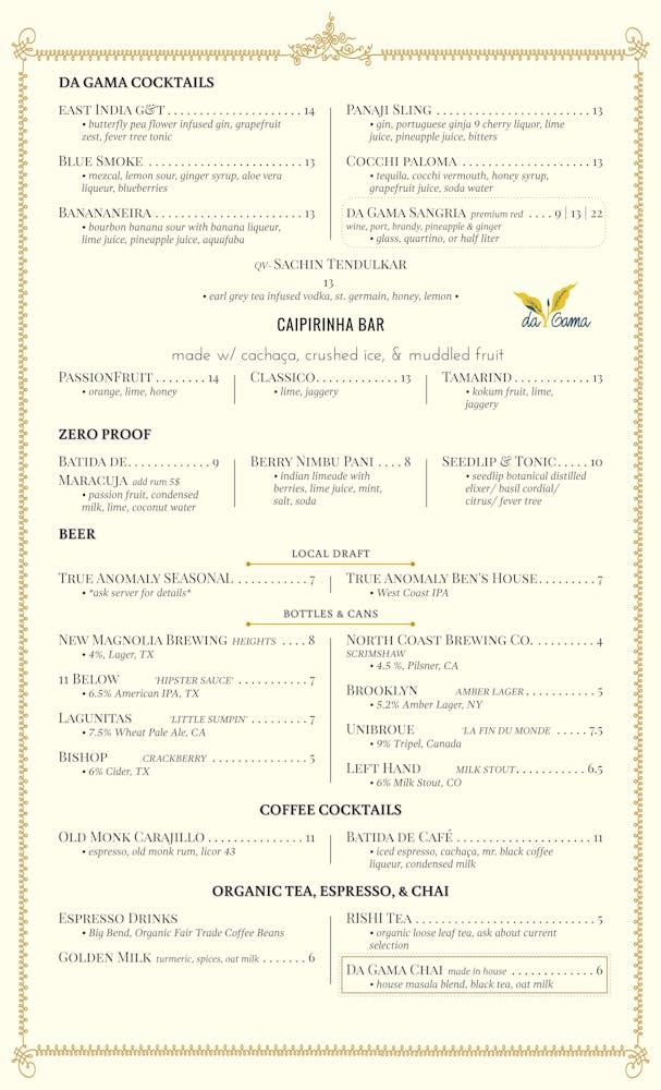 Menus Da Gama in Houston Heights, TX