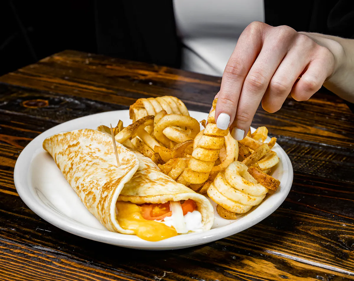 a plate of food on a table