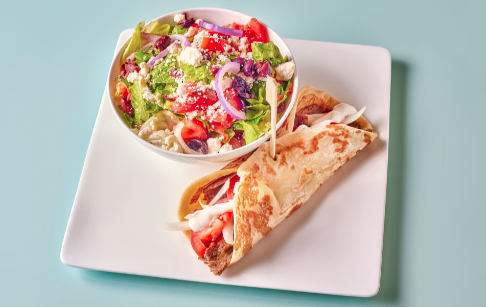 a plate of food on a table