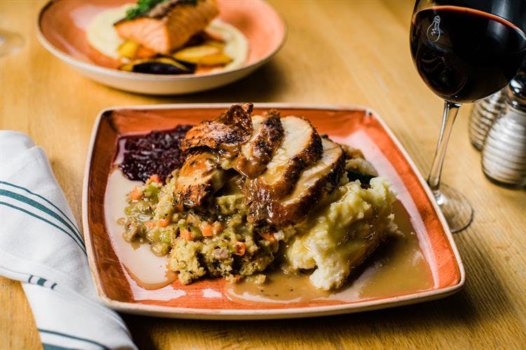 a plate of food on a table