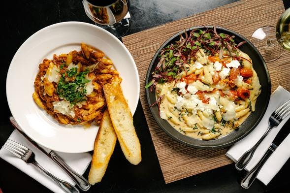 a plate of food on a table