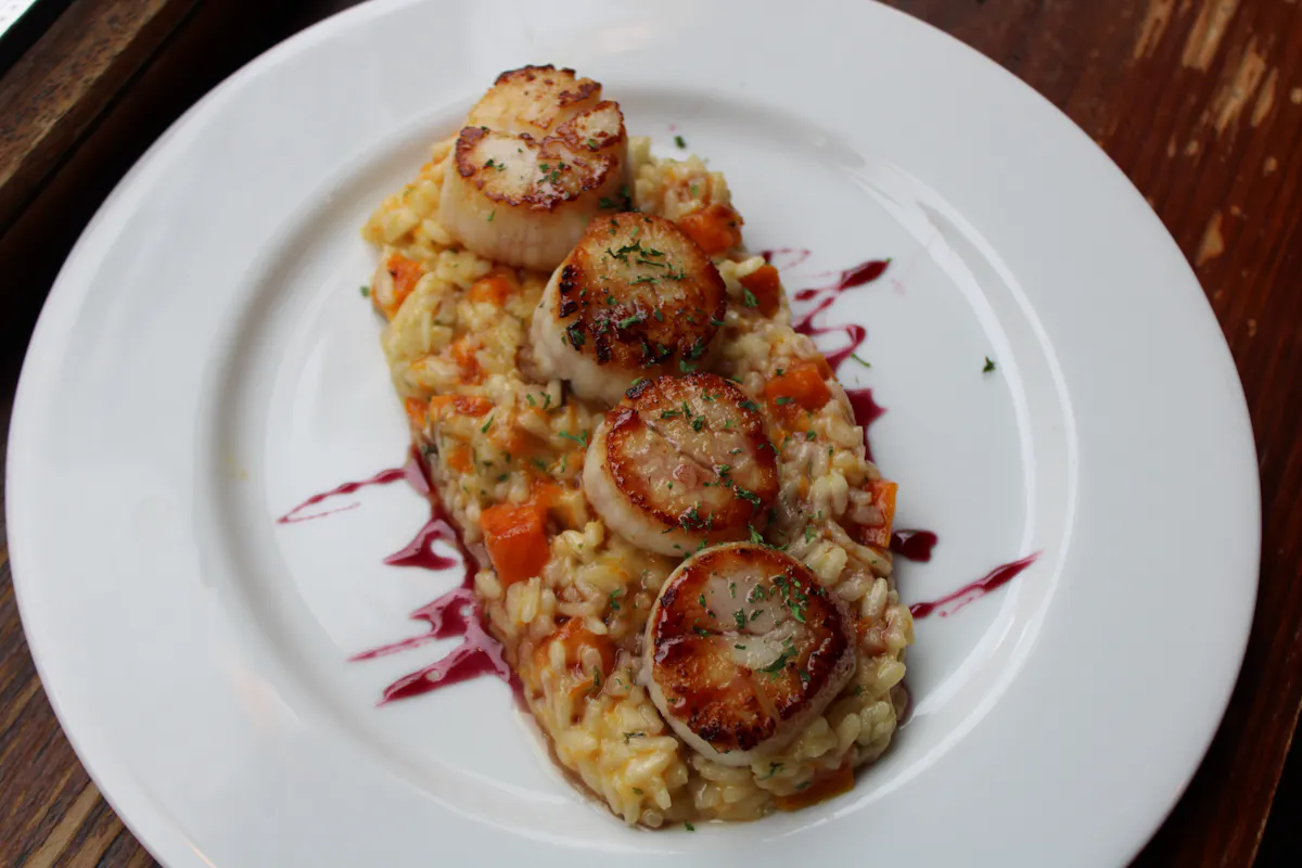 a plate of food on a table