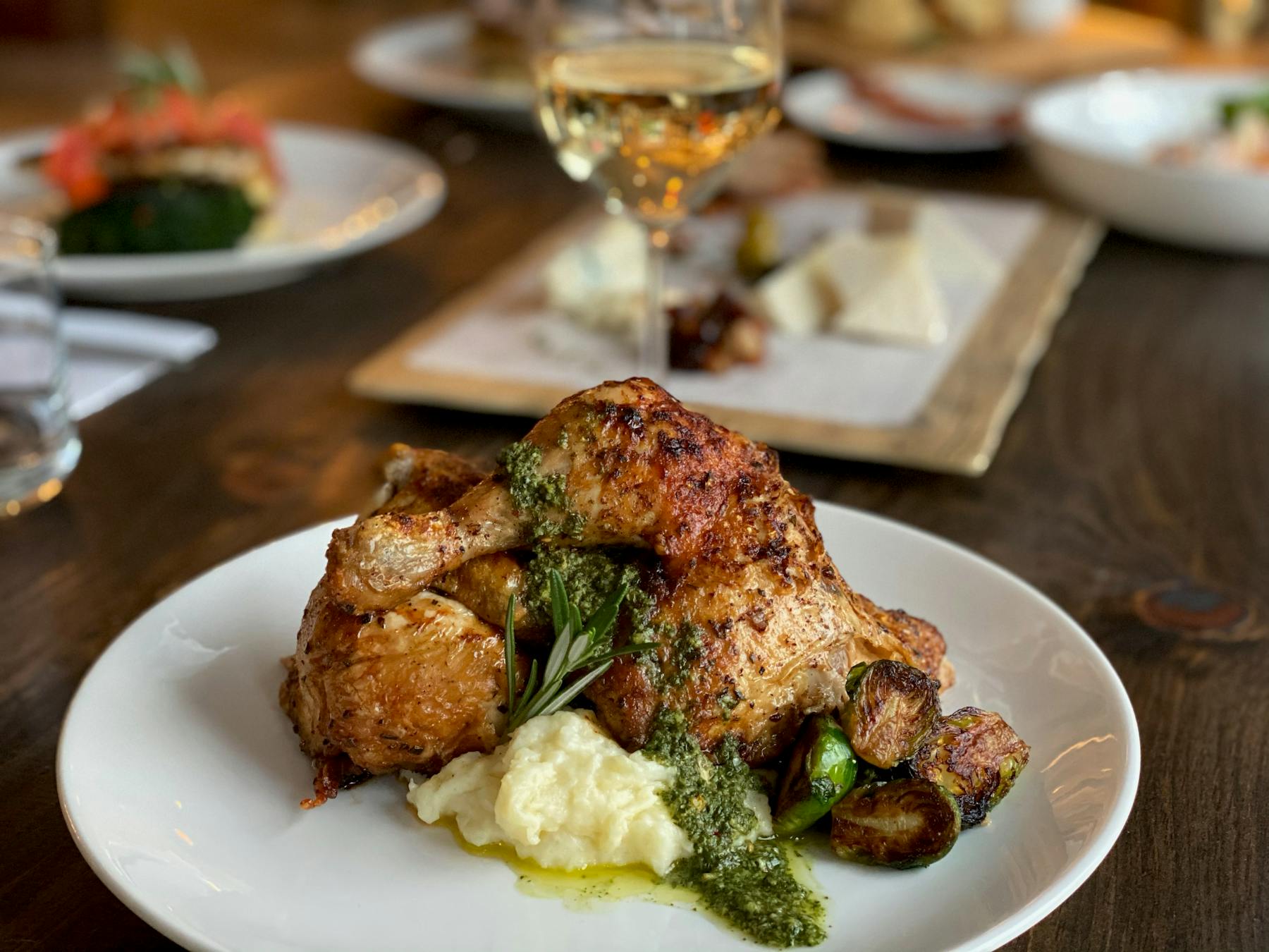 roast chicken on a plate
