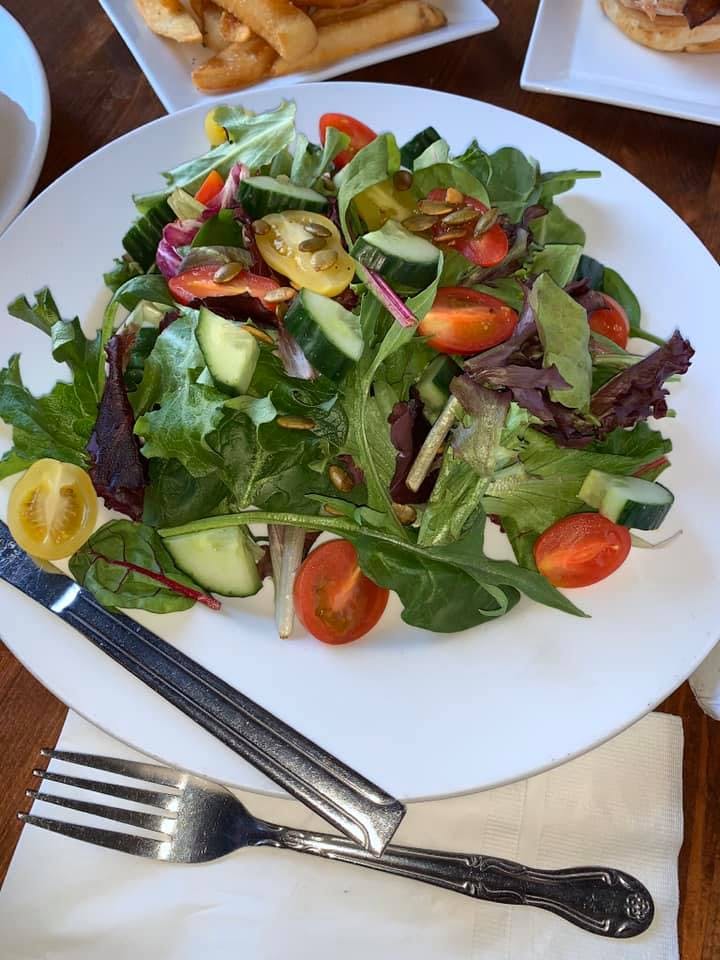 a plate of food on a table