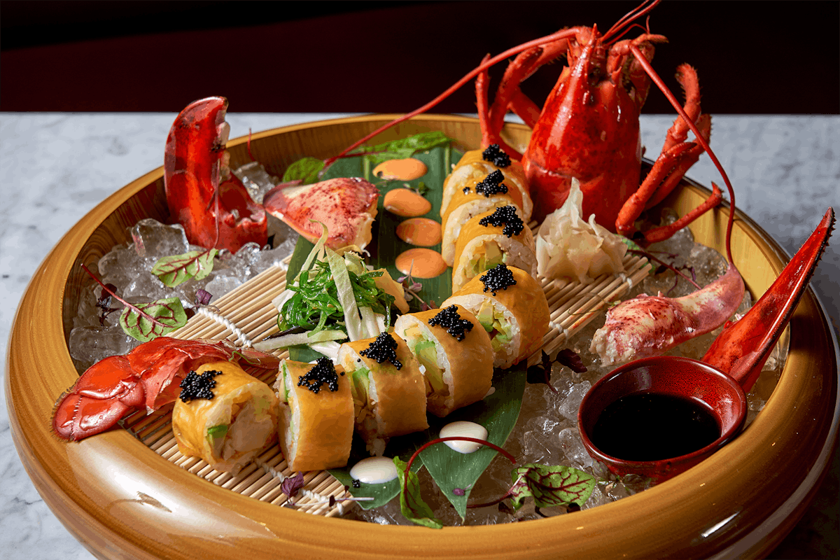a lobster on a plate