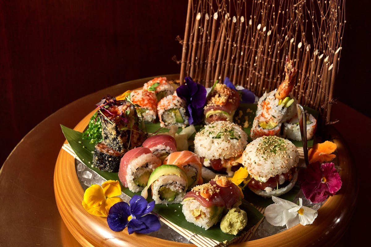 a plate of food on a table