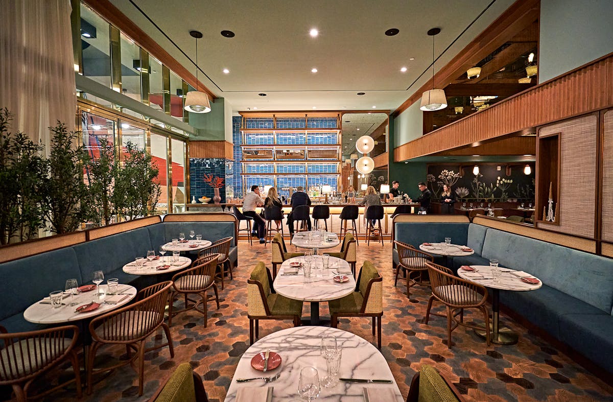 the interior of the restaurant