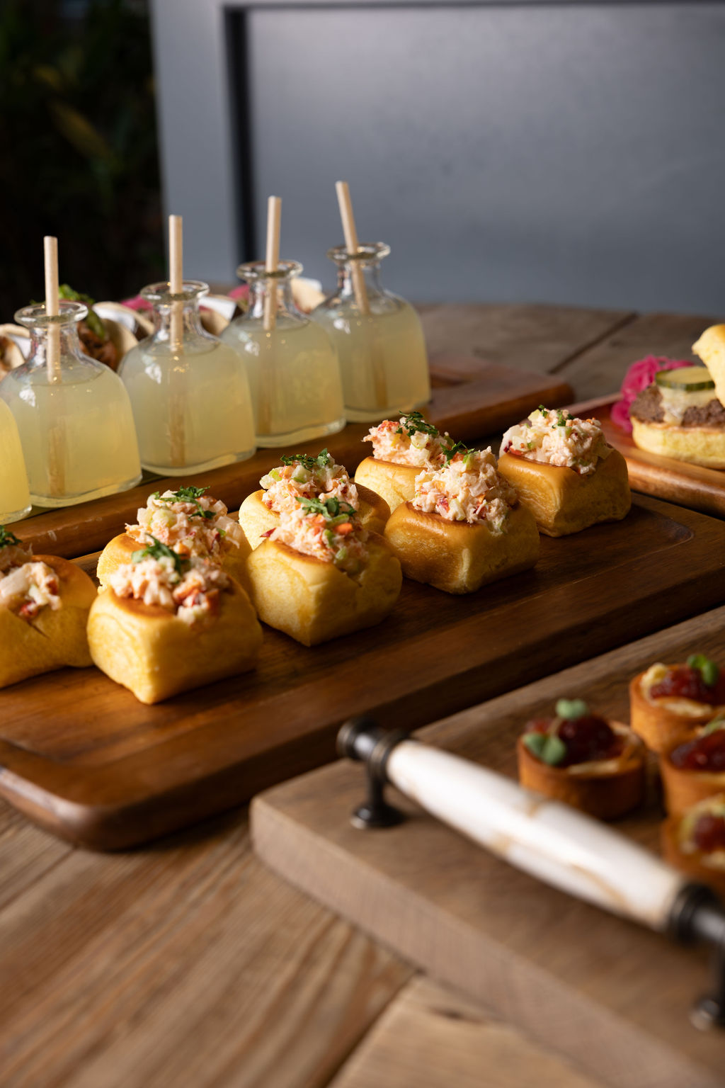 a bunch of food on a table