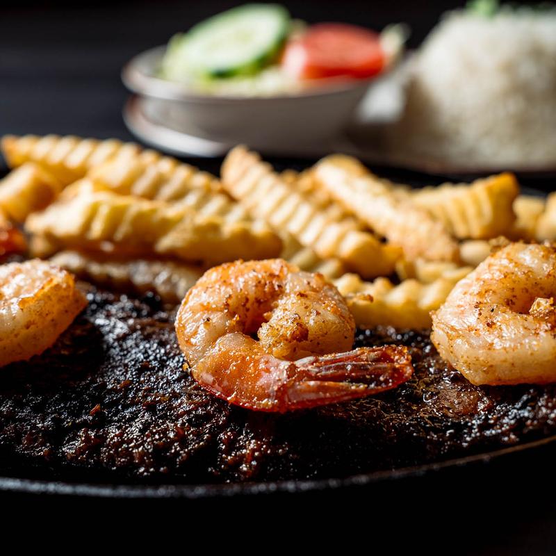 a close up of food on a plate