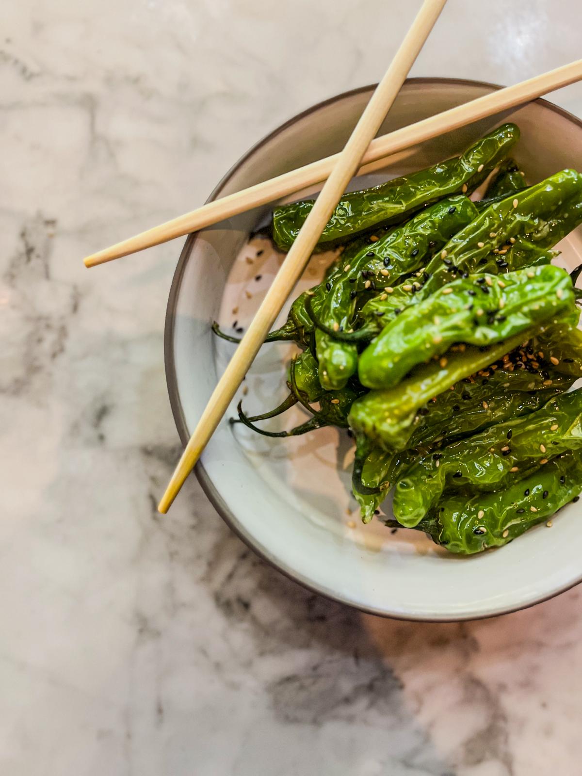 Blue Fin Blistered Shishito Peppers